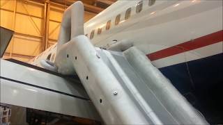 Boeing 767 slide deployment system test  US Airways [upl. by Aimet]