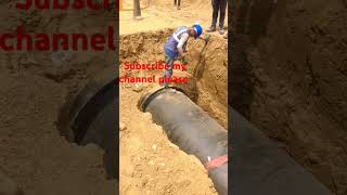 di pipe laying civilengineering mechanicalengineering 1200 mm pipe line laying fittings civilpr [upl. by Zebapda]