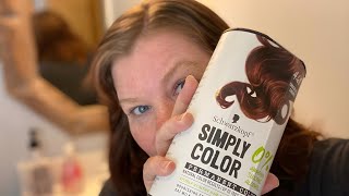 Dyeing my hair Schwarzkopf 468 Chocolate Cherry [upl. by Kellene480]