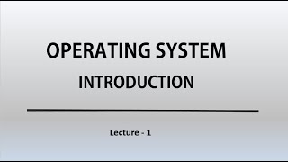 Operating System  Introduction  Lecture  1 in Tamil [upl. by Gabbie162]