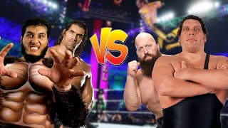 Giant Gonzalez and Great Khali Vs Big Show and André The Giant 🔥 Who Emerges Victorious wwe [upl. by Heinrike9]