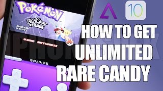 How to Get Unlimited Rare Candys Ash Gray Cheat Code GBA4IOS [upl. by Yaresed243]