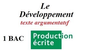 1BAC écrire le développement  plan dialectique dun texte arrgumentatif [upl. by Natan408]