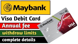 MayBank Visa Debit Card Annual Fee Details  Payment Guide [upl. by Opalina]