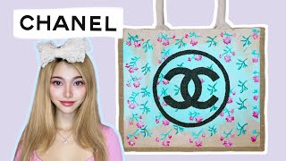 🎨 She Painted Her Own CHANEL Tote  👛 [upl. by Lauber]