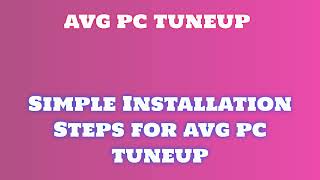 Video Tutorial Installing avg pc tuneup FAQ FCDFHZSBZZCCJ [upl. by Battat]