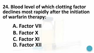 ANTICOAGULANTS PHARMACOLOGY MCQs PART 2 pharmacologymcqs gpatmcq gpatpreparation neetmcqs [upl. by Buzzell]