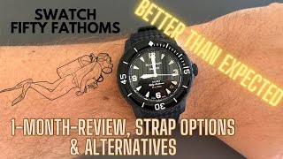 Swatch Blancpain Fifty Fathoms  Review Straps Options and Alternatives [upl. by Martel]