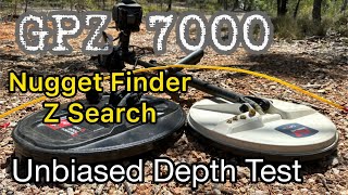 New Nugget Finder Z seach 17 test Minelab GPZ 7000 gpz 14 vs Nugget Finder Z search 17 x 13 coil [upl. by Zaria]