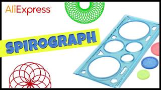 Spirograph Art Tool Spiral Ruler Aliexpress Unboxing amp Review [upl. by Erodasi]