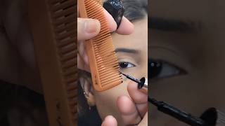 Eyeliner hack with hairstyling comb lashesbeautyparlour eyeliner naziakhan [upl. by Adnohsor38]