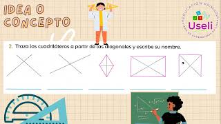 Diagonales y ejes de simetría en cuadriláteros Matemáticas 4° [upl. by Htevi]