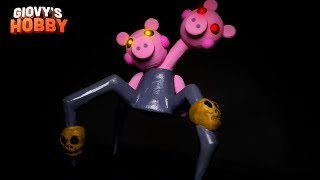 Spider Piggy LED Eyes ➤ Roblox Piggy Boss Fanmade ★ Polymer Clay Tutorial [upl. by Oicirtap]