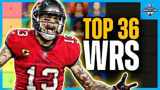 2024 Fantasy Football Draft Rankings amp Tiers  Top 36 Wide Receivers [upl. by Bibby]