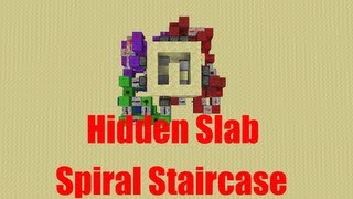 Minecraft Redstone Showcase  Half Slab Hiden Spiral Staircase [upl. by Hayse]