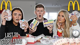 Last to STOP Eating MCDONALDS Wins £100  Challenge [upl. by Adniled]