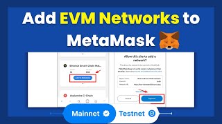 How To Add Networks MainnetsTestnets to MetaMask Crypto Wallet EVM Powered Networks [upl. by Nicholson]