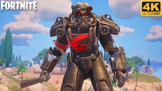 Black Knight T60 Power Armor Showcase Gameplay  Fortnite Chapter 5 Season 3 4K 60FPS [upl. by Yseulta383]