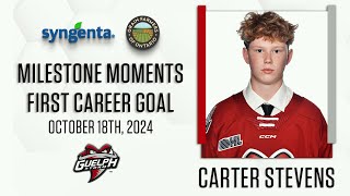 OHL Milestone  First Career Goal  Carter Stevens [upl. by Torre629]