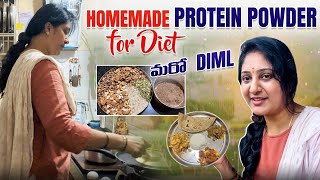 Homemade Protein Powder  మరో DIML Routine😍 Use full tips for diet 👍 Lunch preparation🤗 [upl. by Mcguire]