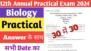 12th biology practical exam question answer 2024 ।। Class 12th Biology practical question answer2024 [upl. by Marni]