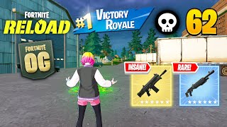 62 Elimination Solo Vs Squads Reload quotZero Buildquot Gameplay Wins🏆NEW GAMEMOD Fortnite Reload [upl. by Alanson]