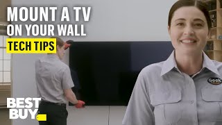 Mounting a TV on Your Wall  Tech Tips from Best Buy [upl. by Regdirb337]