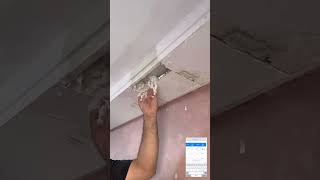 Como fazer reparo no gesso gessoacartonado arquitetura gesso ferramentas gessodecorativo [upl. by Mcilroy]