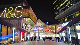 4K London Walk  Stratford Skyscrapers at Night  Westfield [upl. by Aissirac183]