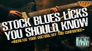 STOCK BLUES LICKS YOU SHOULD KNOW  GUITAR LESSON [upl. by Amy484]