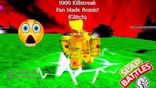 1000 Killstreak Remix  Roblox Slap Battles [upl. by Odnalref263]