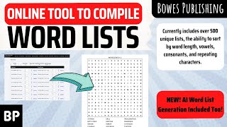 The Word List Generator Overview [upl. by Trust]