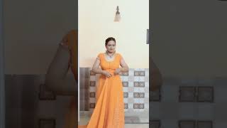 Lehenga style saree drape sareelehenga draping viralshorts yt [upl. by Navac]