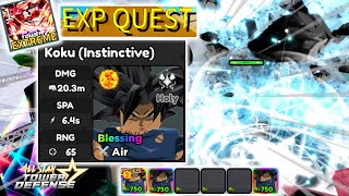 EXP Ticket Raid feat Ultra Instinct Goku  3 Units Solo Gameplay  Roblox All Star Tower Defense [upl. by Fabi148]