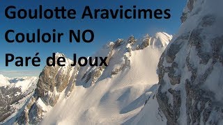 Goulotte Aravicimes puis Couloir NO au Paré de Joux Aravis [upl. by Glaudia]