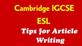 Magical Tips school magazine article writing Course IGCSE ESL [upl. by Ised]