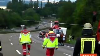 Unfall auf der Autobahn 7 zwischen Melsungen und Guxhagen [upl. by Aima892]