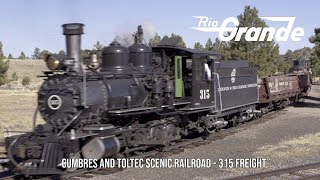 CUMBRES amp TOLTEC SCENIC RAILROAD  315 Freight [upl. by Bowler]