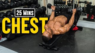 25 Minute Dumbbell Complete Chest Workout Build amp Burn 15 [upl. by Busch719]