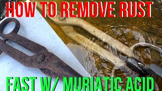 How to Remove Rust with Muriatic Acid Hydrochloric Faster Than Vinegar [upl. by Cathey268]