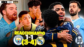 REACCIONANDO al MANCHESTER CITY 1314 REAL MADRID humillados en casa de Ibai [upl. by Trilly]