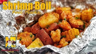 Shrimp Boil  Seafood Boil  Foil Packets [upl. by Mientao]