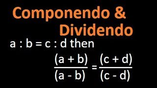 Componendo and dividendo  properties of proportion  Arithmetic  Bank Po IBPS [upl. by Cal745]