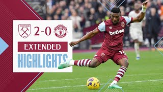 Extended Highlights  Big Christmas Win At Home  West Ham 20 Manchester United  Premier League [upl. by Neal44]