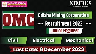 OMC JE Recruitment 2023  OMC JE Vacancy Form Date Syllabus Exam Pattern Complete Information [upl. by Oiliruam]