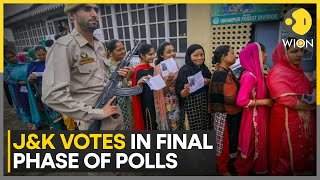 India Jammu and Kashmir Votes in Final Phase of Assembly Polls  Latest English News  WION [upl. by Eadnus]