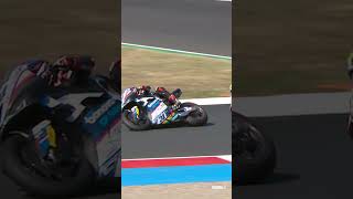 Gerloff and Bassani left it all on the track in Race 2 💥  2023 FrenchWorldSBK 🇫🇷 [upl. by Ladnar]