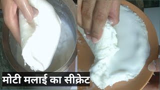 दूध से मोटी मलाई निकालने का आसान तरीका  Homemade fresh cream from milk [upl. by Nahtanod]