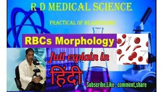 RBC Morphology  Red blood cell morphologysimple explain HINDIR D MEDICAL SCIENCE 2019 [upl. by Cristian]