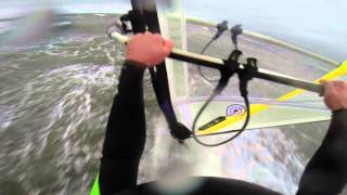 Windsurfing at Barassie Troon Scotland  4th December 2015 [upl. by Elleimac]